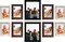 10-Pack Picture Frame Sets - 8x10, 5x7, 4x6 (Black, Brown, Distressed White)